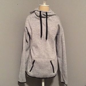 Grey Cowl Neck Hoodie